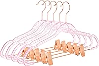 Vista 21 de MIZGI - Perchas premium de terciopelo negro para pantalones con clips ajustables (paquete de 20) Perchas delgadas para faldas - Perchas