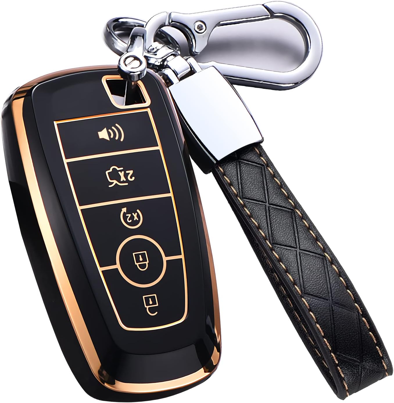 for Ford Key Fob Cover with Keychain