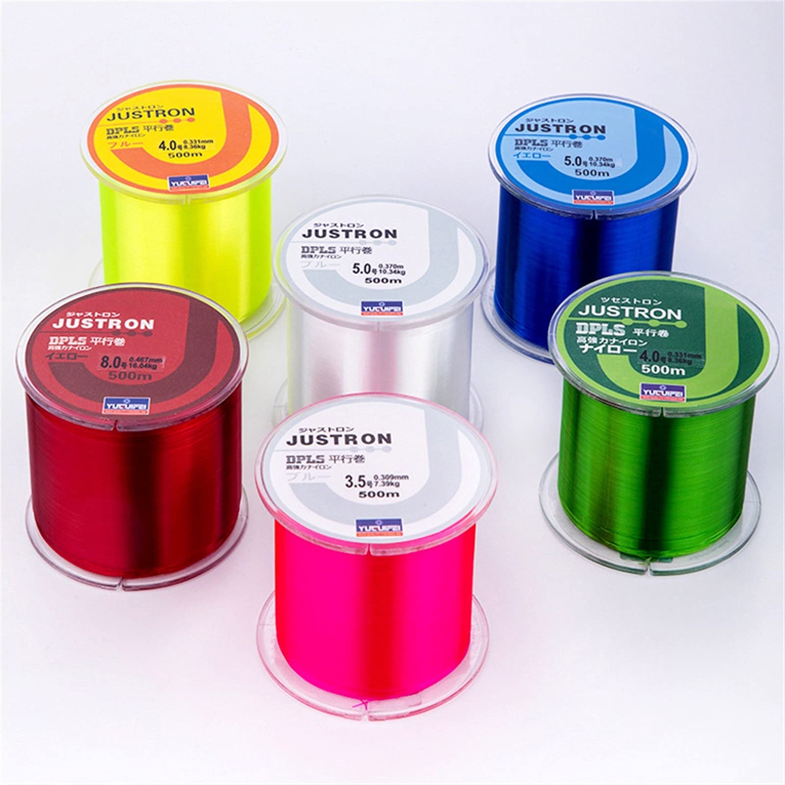 caihuashopping ​Angelschnur 500m Angellinie Superstarke Monofilament Nylon Tackle Sea Fluorkohlenstoff 2-35LB Fischdraht (Color : 1, Line Number : 1.2#)