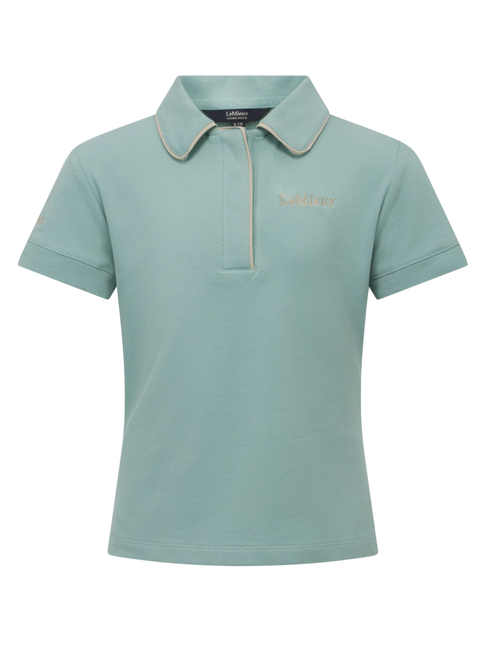 LeMieux Young Rider Polo Shirt - Classic Fit - Aqua - 7-8years