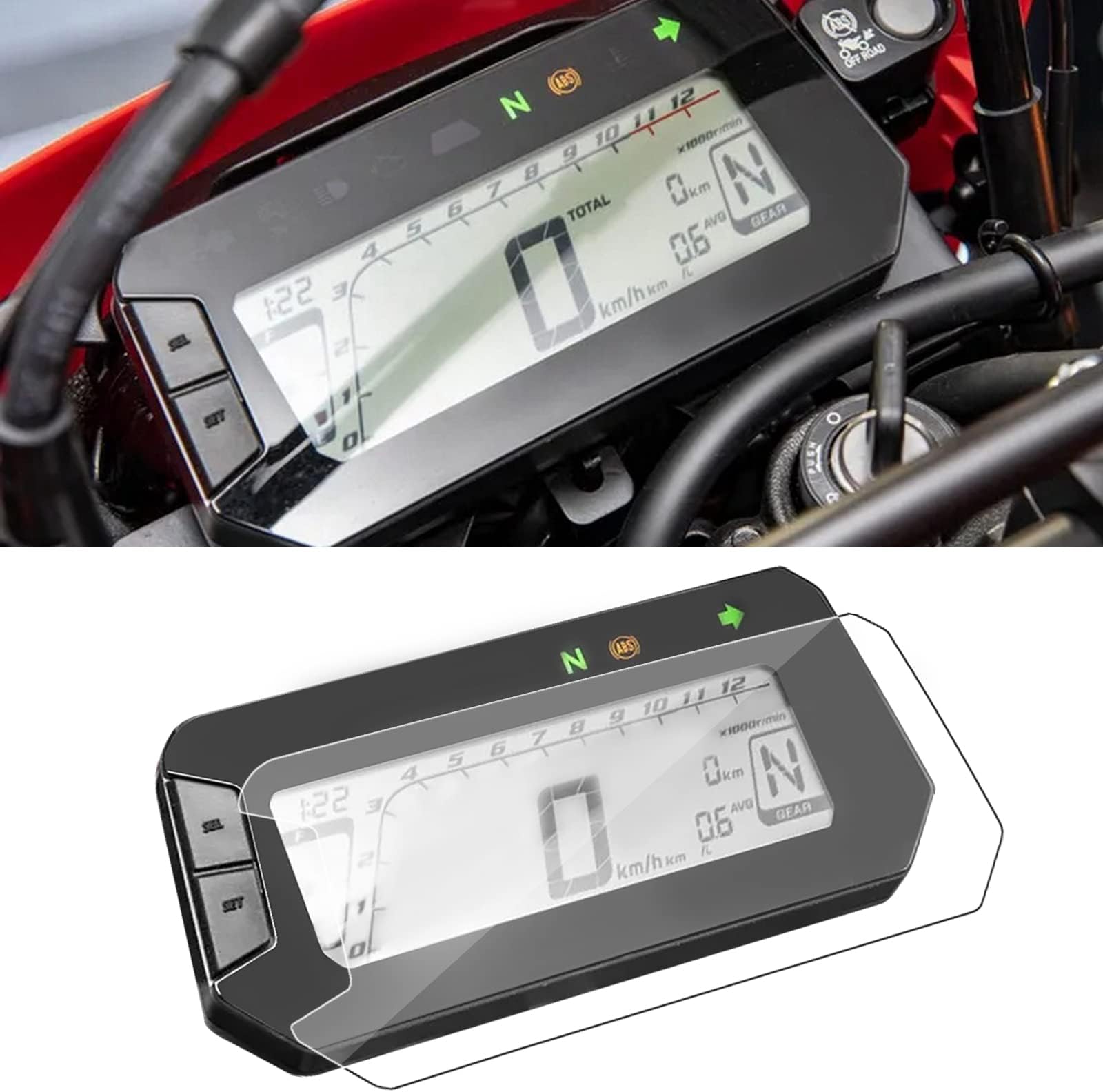 BAIONE Worldmotop Screen Protector Instrument Film Motorcycle Scratch Cluster Dashboard Protection Replacement for HONDA CRF300L Rally CRF300L 2021 2022 2023