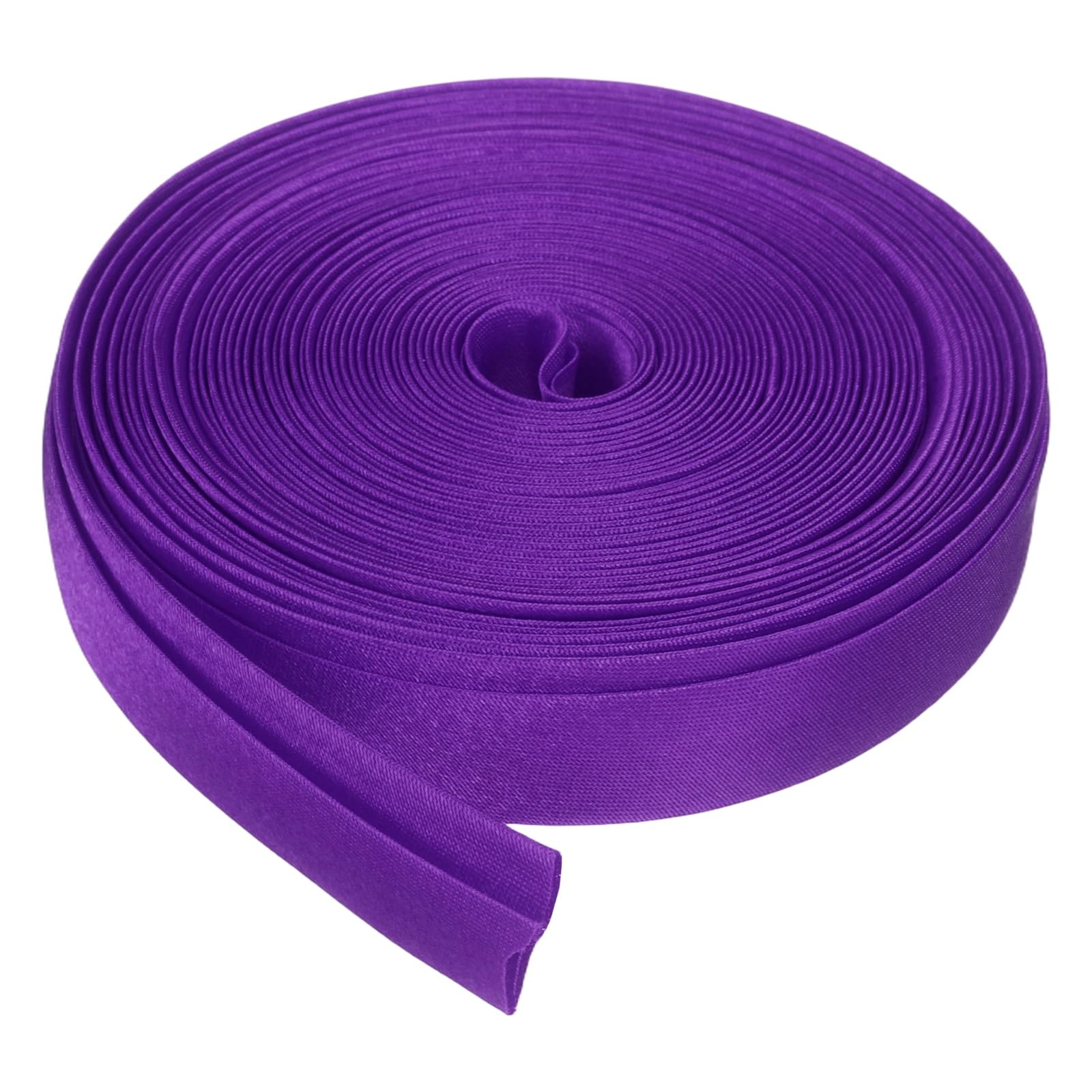sourcing map Double Fold Bias Tape for Sewing, 5/8 Inch x 5.5 Yards Satin Bias Binding Tape Continuous Bulk for Quilting Blanket Binding Seaming Hemming Fabric Piping DIY Craft, Purple
