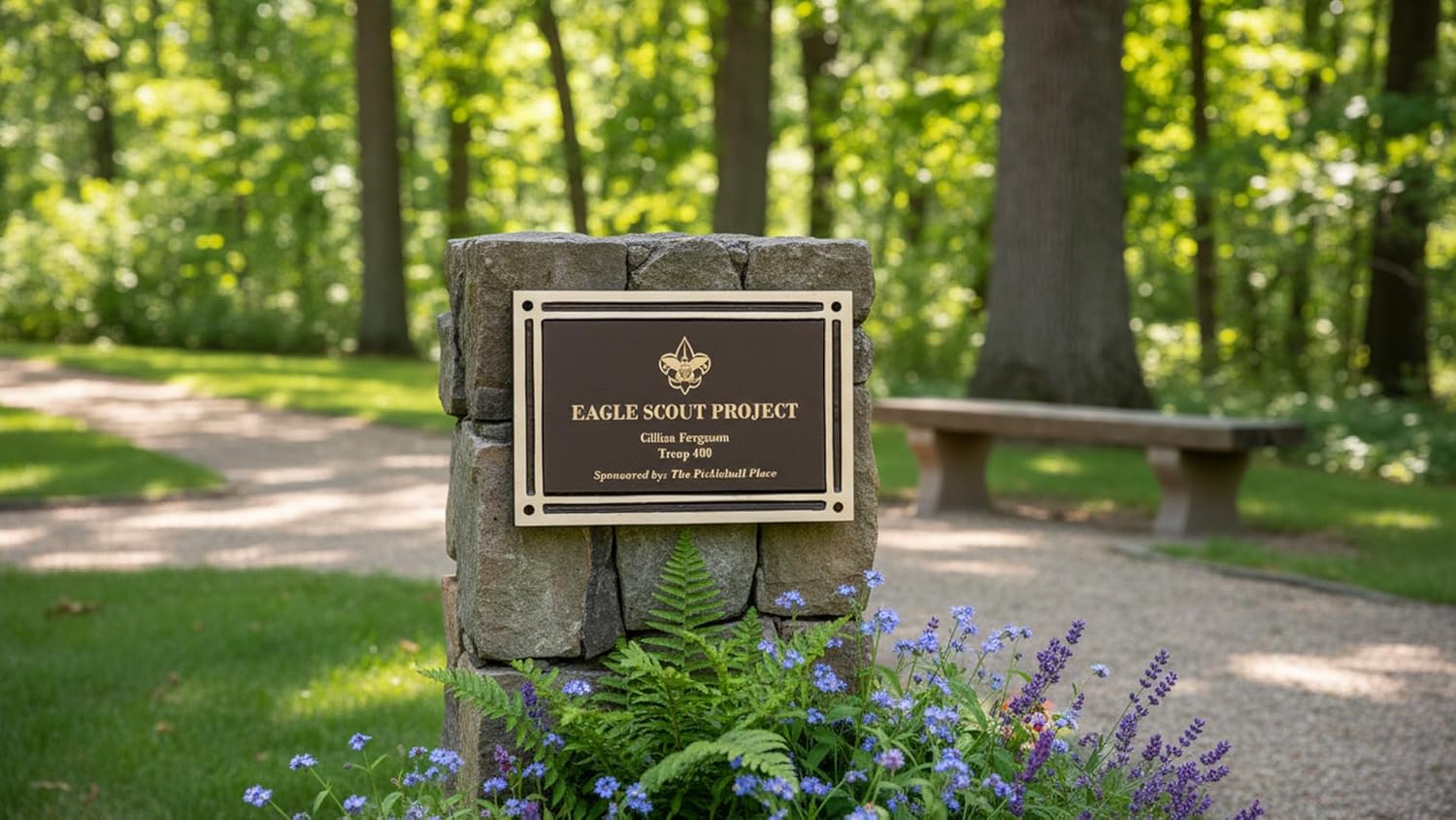 Personalized Outdoor Memorial Plaque – 6x8 Custom Engraved Aluminum Weatherproof Remembrance Plaque for Garden Memorial Tree Bench Tribute