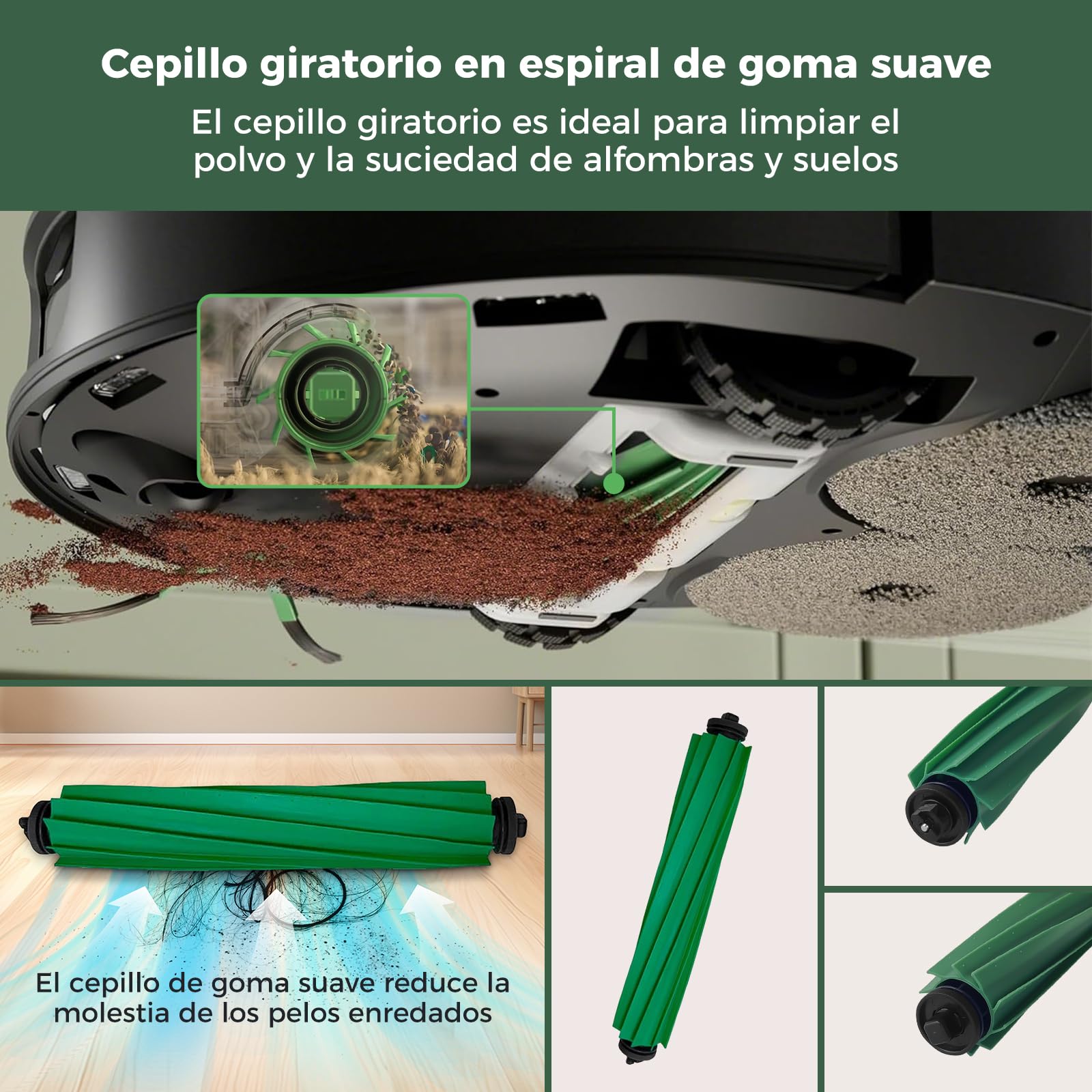 Para iRobot Roomba Plus 405 Combo / 505 Combo / 507 Combo, Serie 400/500, Yivy Kit de 24 Accesorios: 1 Cepillo Principal, 6 Laterales, 4 Filtros, 6 Mopas, 6 Bolsas