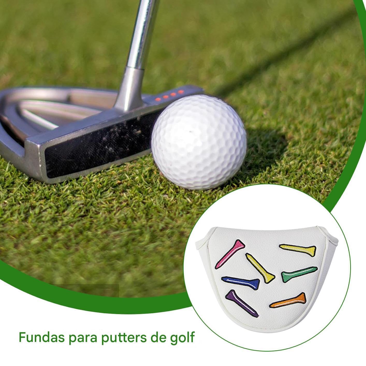 Custodia per putter - Custodia magnetica per mazza putter in PU | Attrezzatura da golf portatile, custodia protettiva resistente per allenamento e competizione sul campo