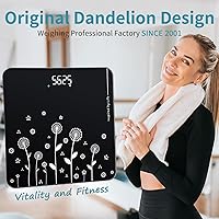 Vista 2 de Vitafit Digital Bathroom Scale for Body Weight, High Precision in 0.1lb Assured by Weight Scale Professional Factory Since 2001, White LED and