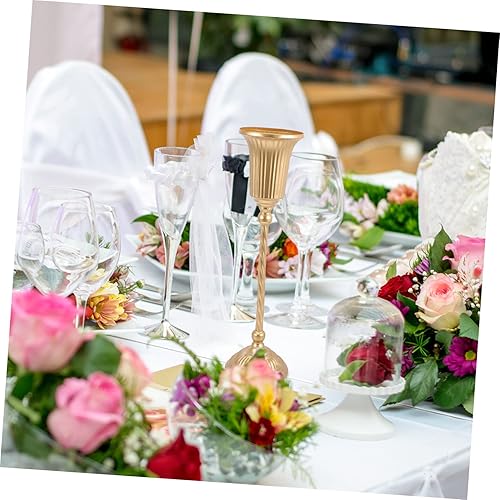 Miniatura 6 de IMIKEYA 4pcs Metal Vase Urn Classic Urn Greek Column Planter Urn Flower Pot Roman Plant Pot Iron Flower Pot Retro Vase Metal Trim Simple Metal Vase