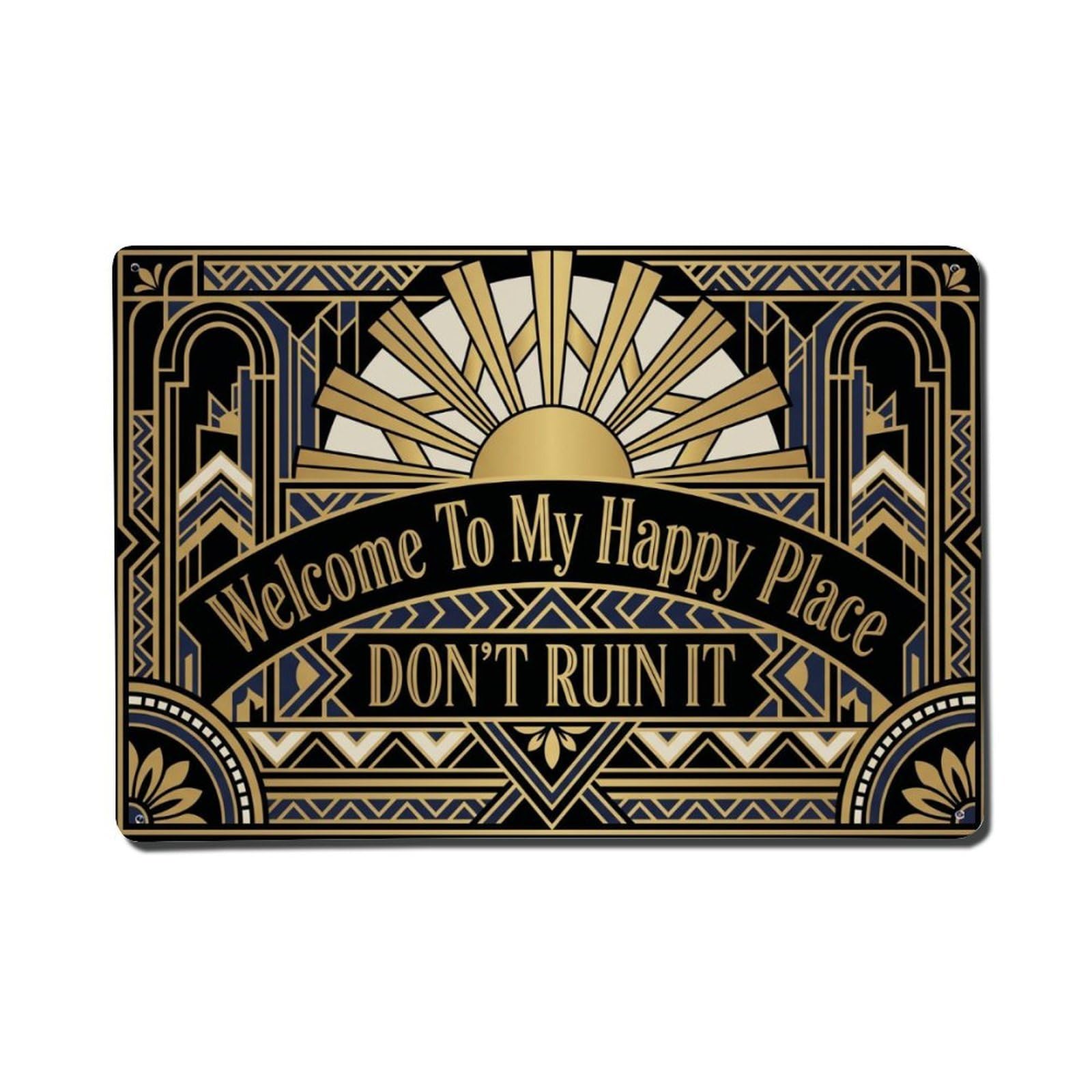 Art Deco Gatsby Parlor Humor Metal Tin Sign Plaque Wall Decor for Cafe, Club Bar, Office, Home Garden Metal Poster 8x12Inch