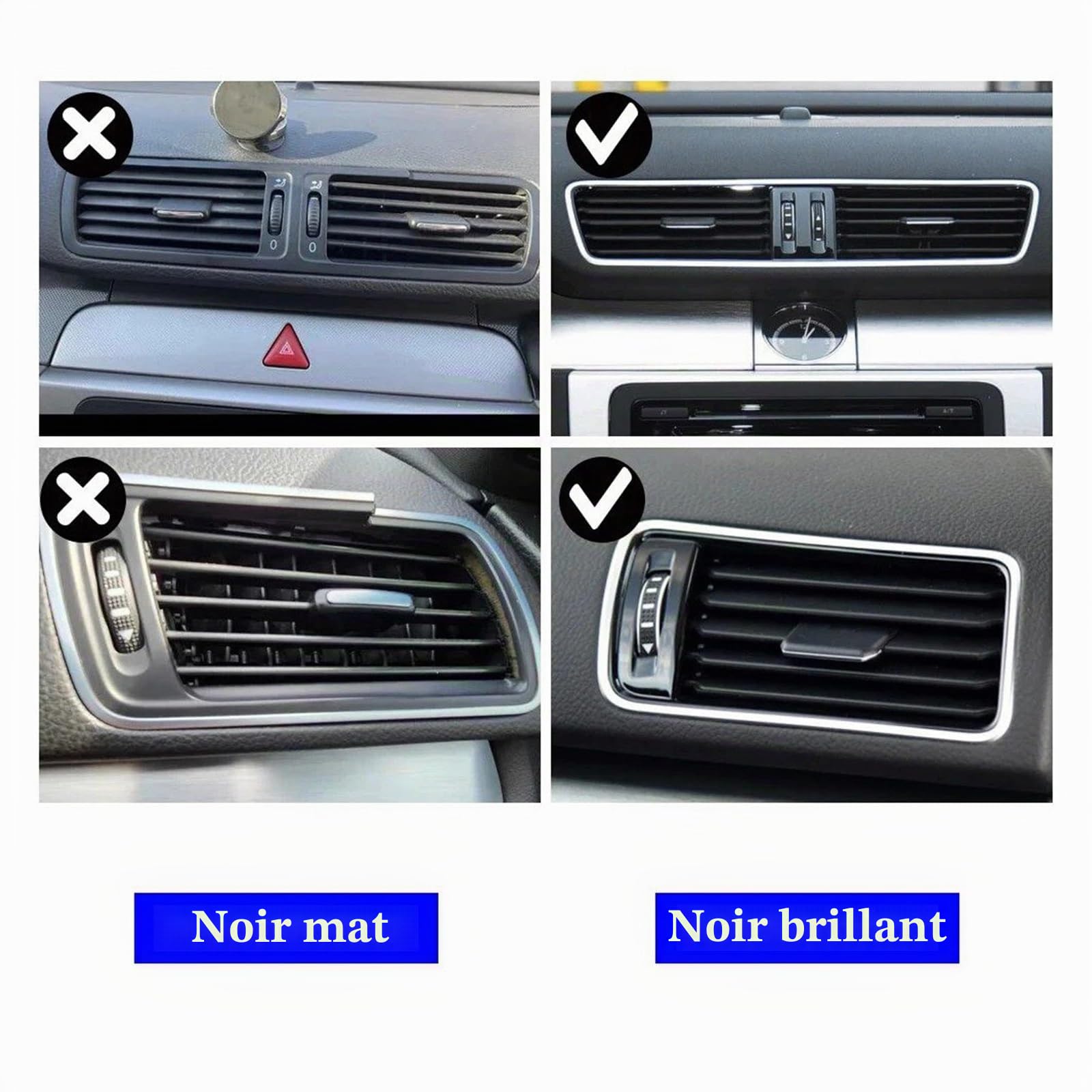 Grille D'aération Centrale Pour VW Pour Passat B6 B7 CC R36 Piano Black Climatisation AC Vent Outlet Assembly LHD Car 3AD819728A 3AD819701A(LHD Piano 3PCS)