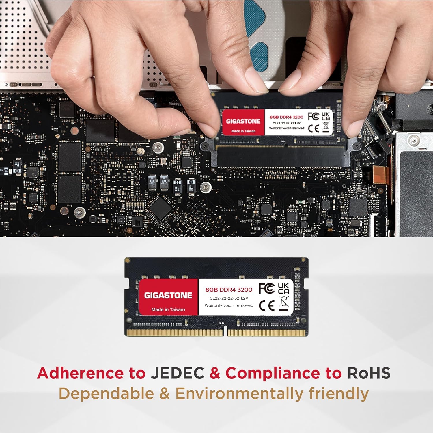Amazon.co.jp: 【メモリ ノートパソコン専用 DDR4】GIGASTONE 8GBx2枚