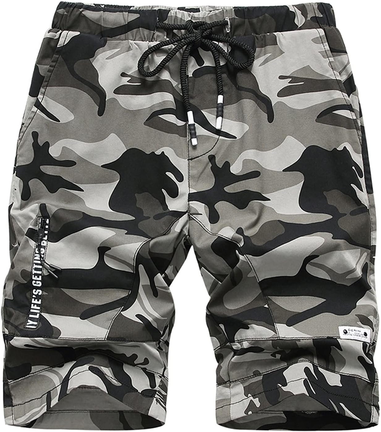 LOKTARC ボーイズ プルオン カモフラージュ ショーツ キッズ バミューダ 夏 膝丈パンツ US サイズ: 6-7 Years