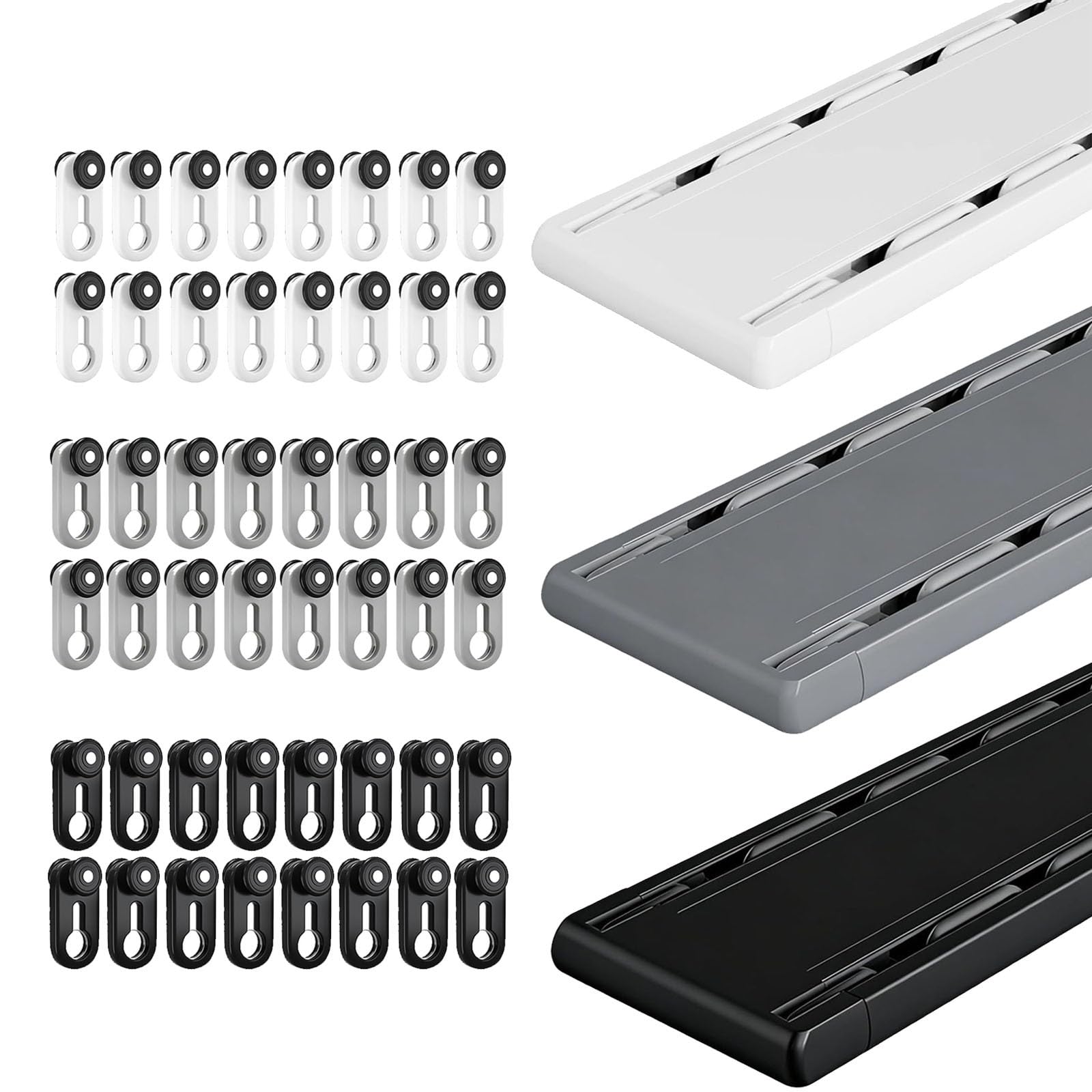 Tringle à rideaux double rail en aluminium robuste gris 4,6m de salon chambre