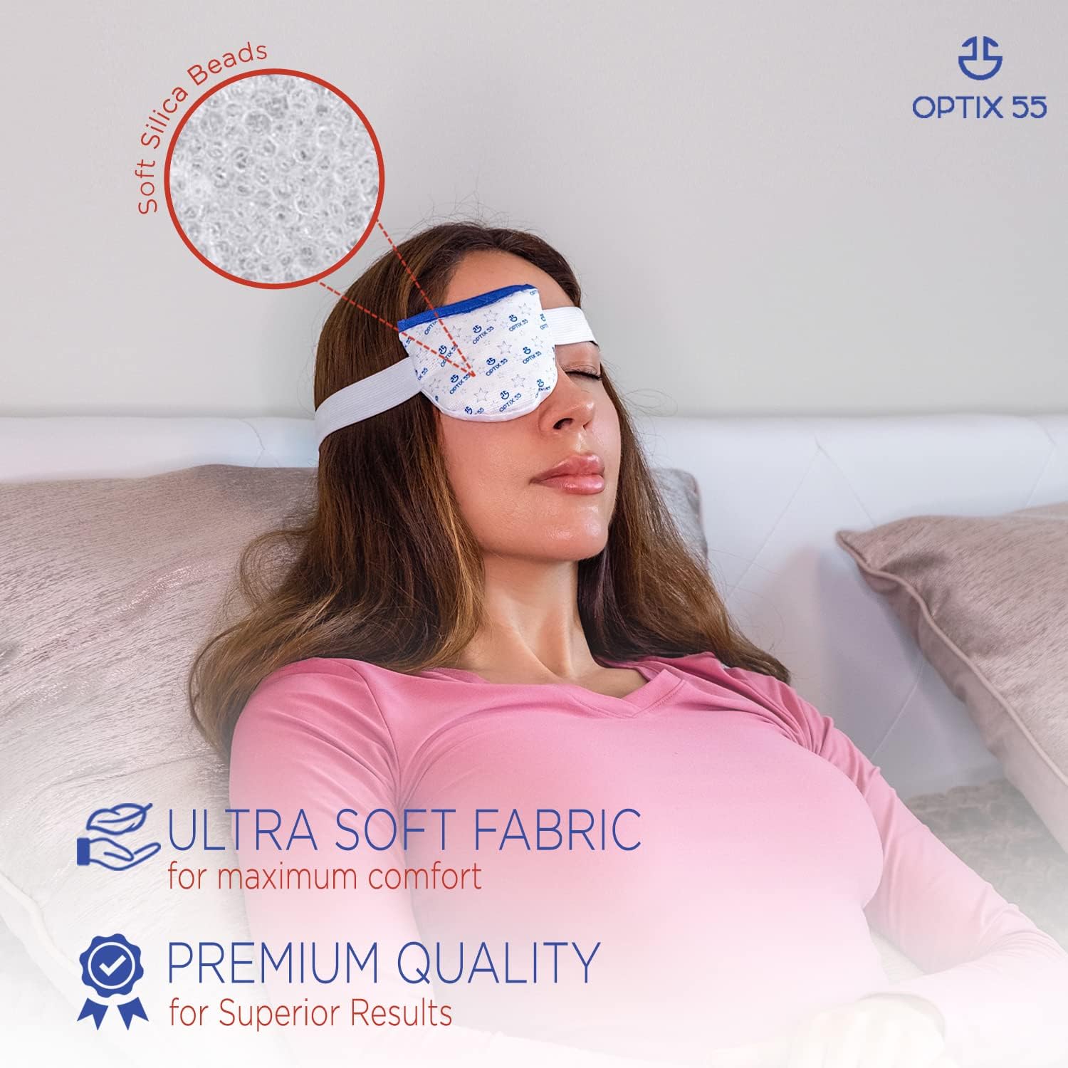 Single Moist Heat Eye Compress Pad - Microwavable, Eye Mask for Dry Eye | Good for Pink Eye, Blepharitis and Stye Eye | Ultra Absorbent, Washable and Reusable with Storage Pouch