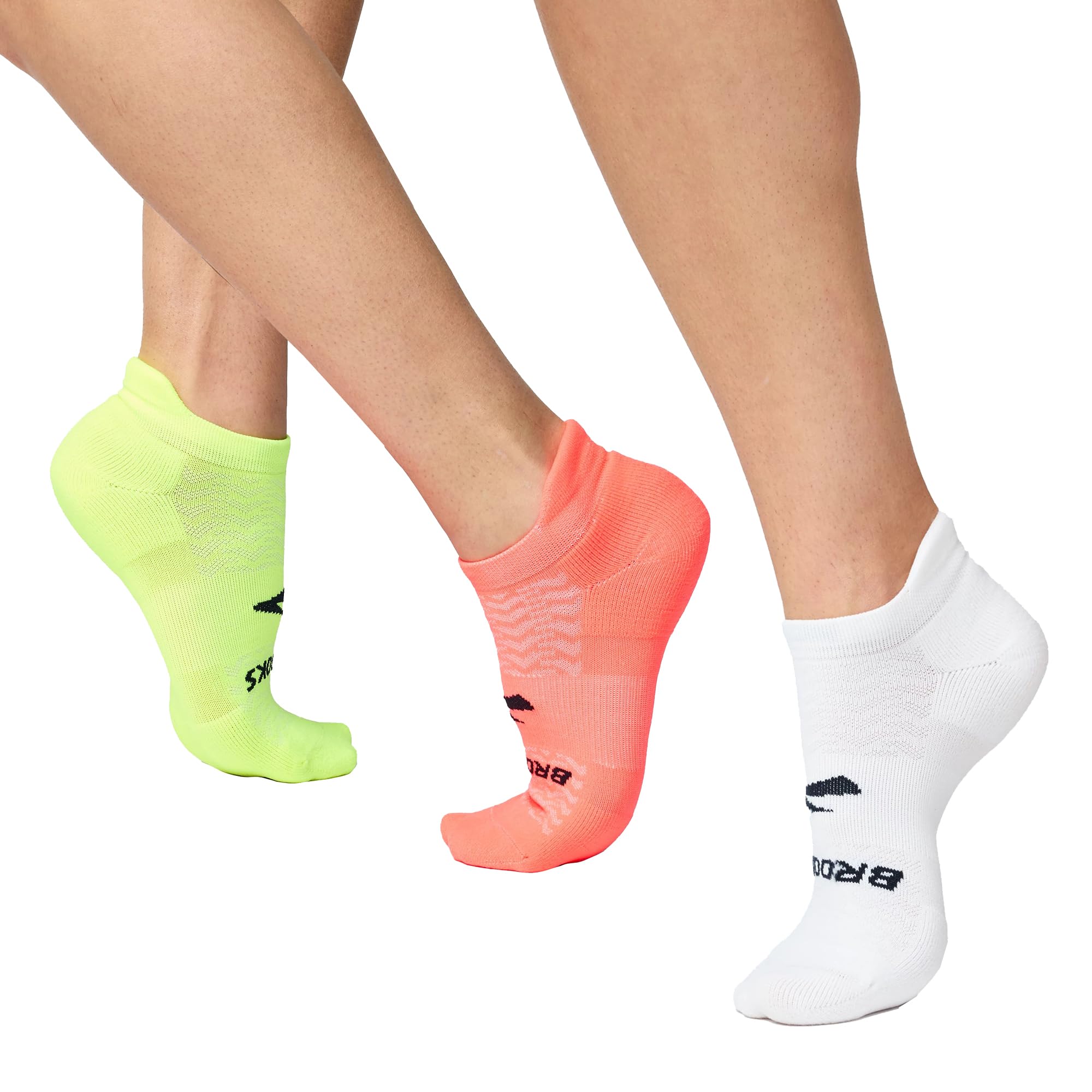 Brooks Run-In No Show Socks, Athletic Running Socks, Comfort Fit, 3-Pack