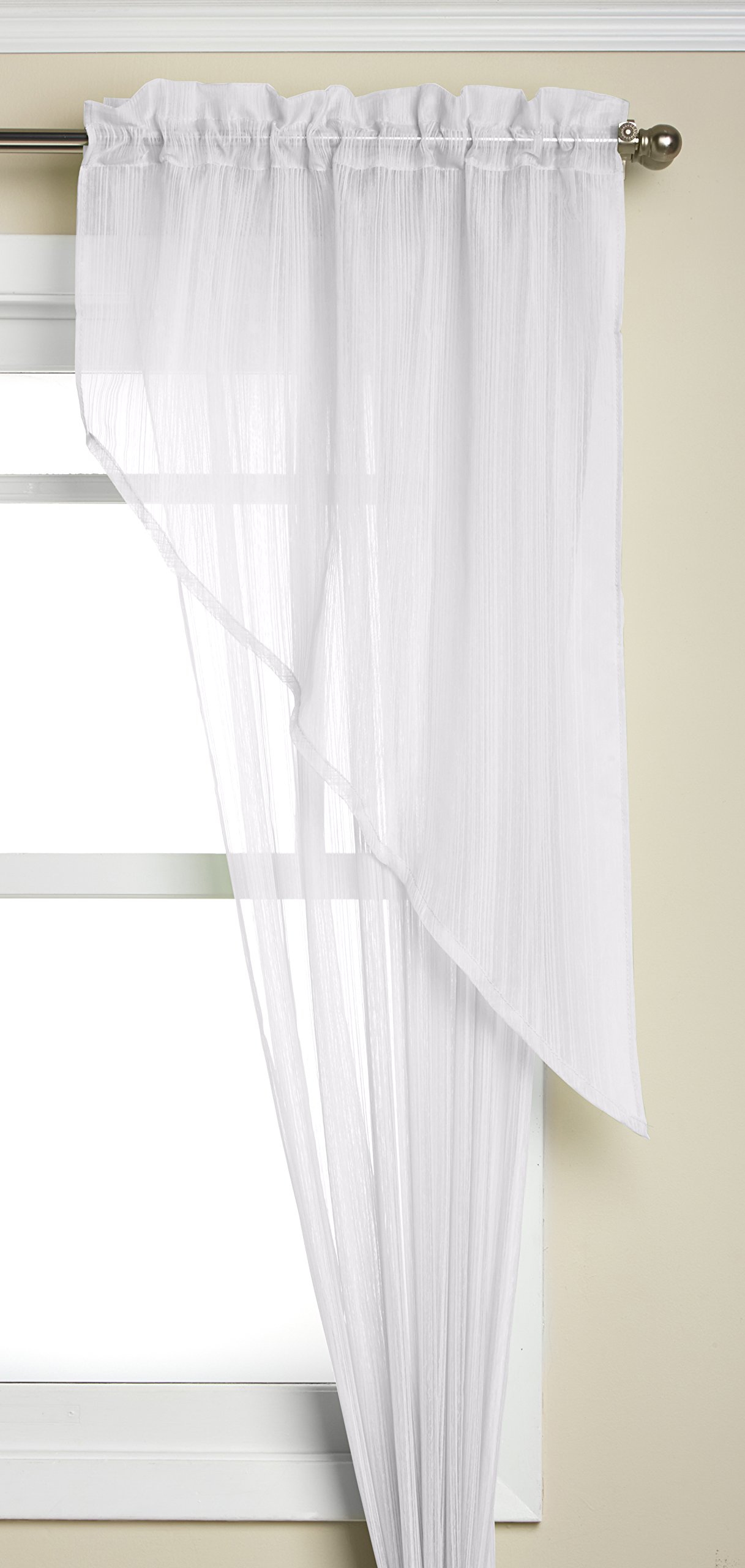 Lorraine Home Fashions Harmony Swag Pair, 56 x 38-Inch, White