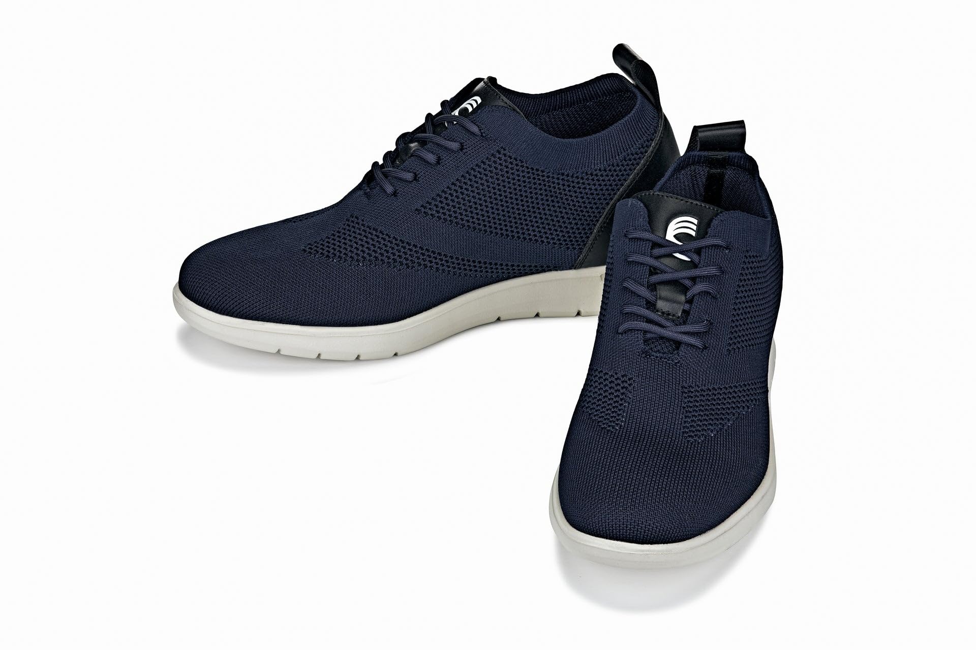 CALTO Zapatos de elevación invisibles para hombre con aumento de altura, ultraligeros, con cordones, de punto, deportivos, 6,1 cm más altos