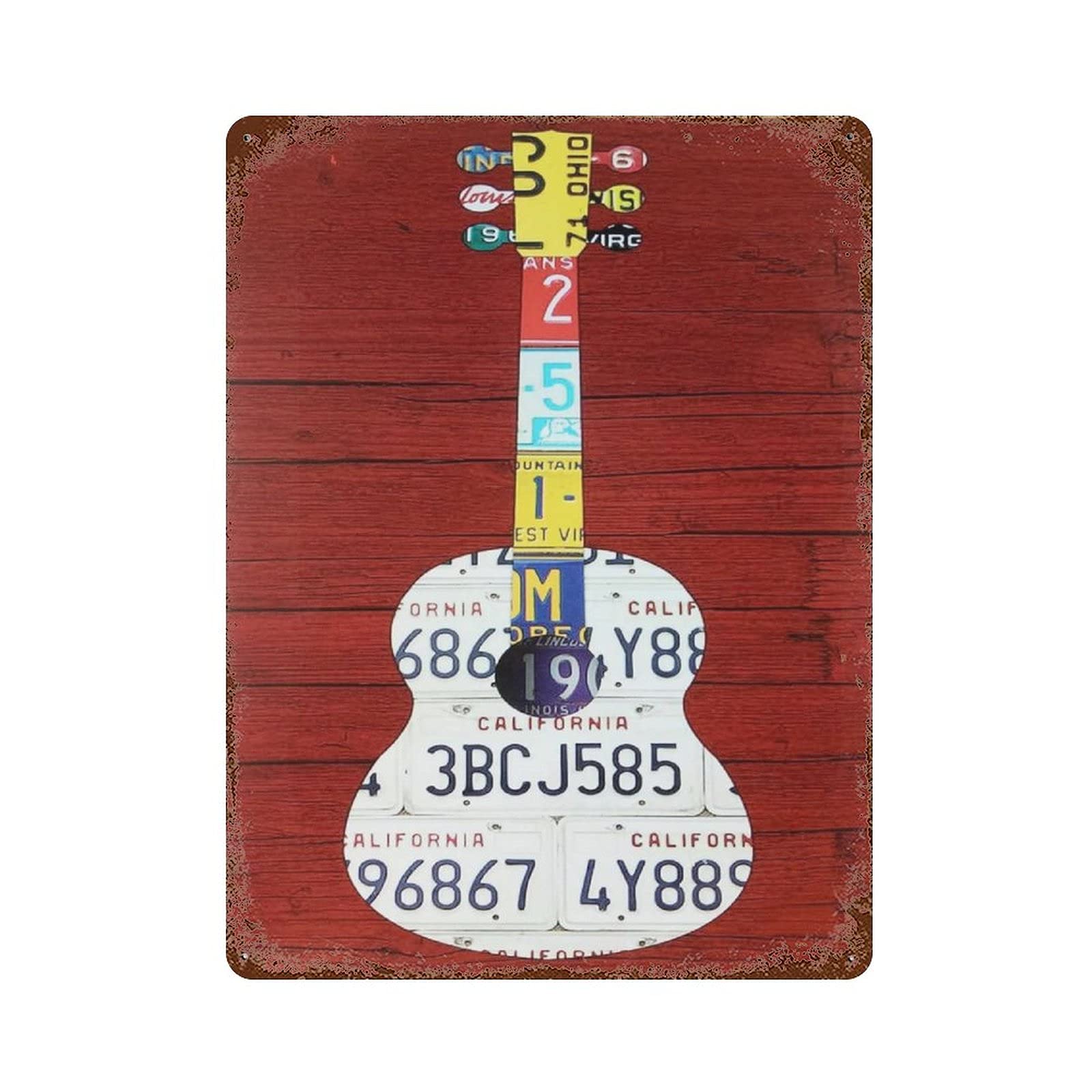 2nd Stars Stripes Flag Vintage Metal Plaque retro Great Aluminum Tin Sign Wall Decoration 7.9"x11.8"