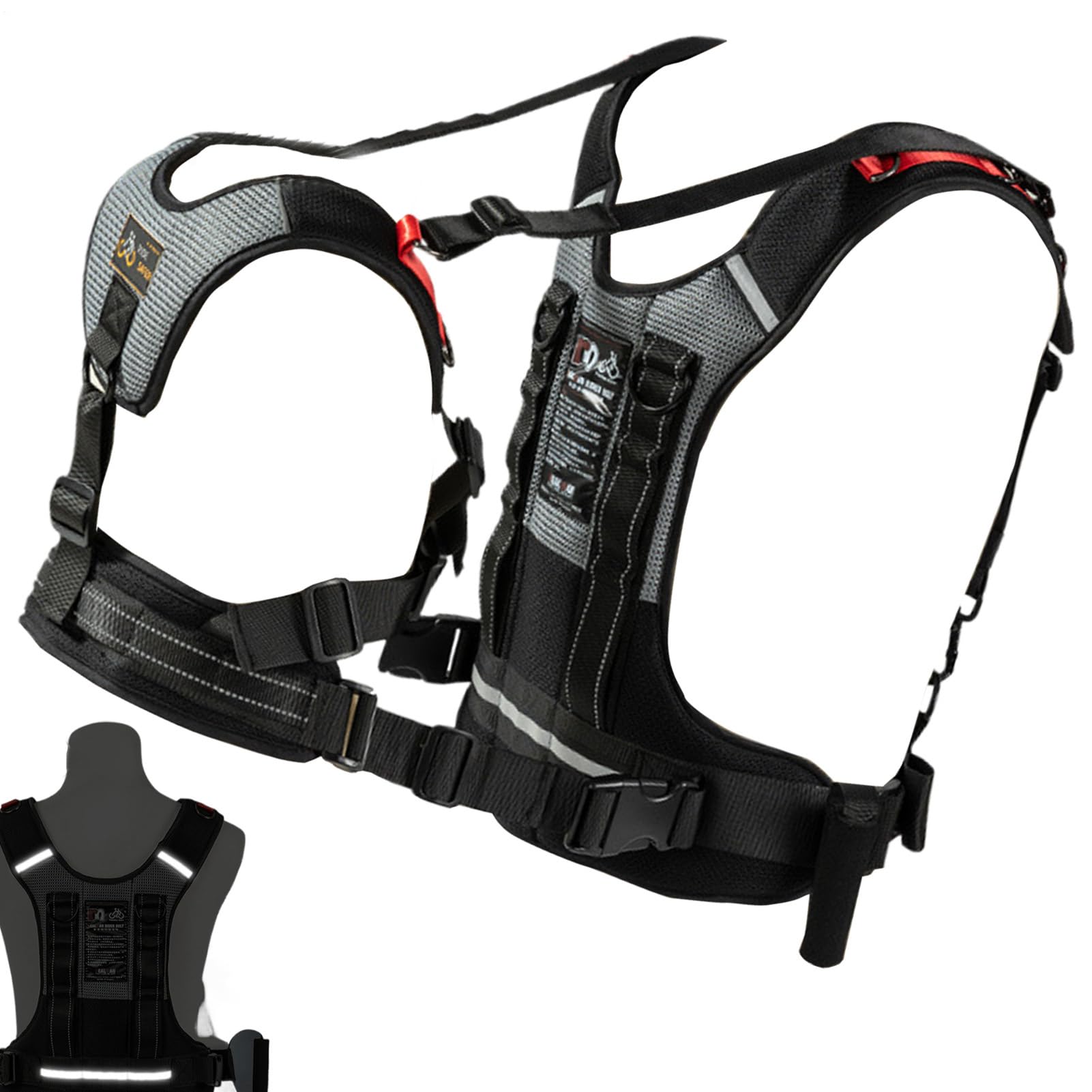 Arnés De Moto Infantil Cinturones de Seguridad Flexibles y Versátiles para | Ajustable Protección del Pasajero Infantil al Montar en Motocicleta