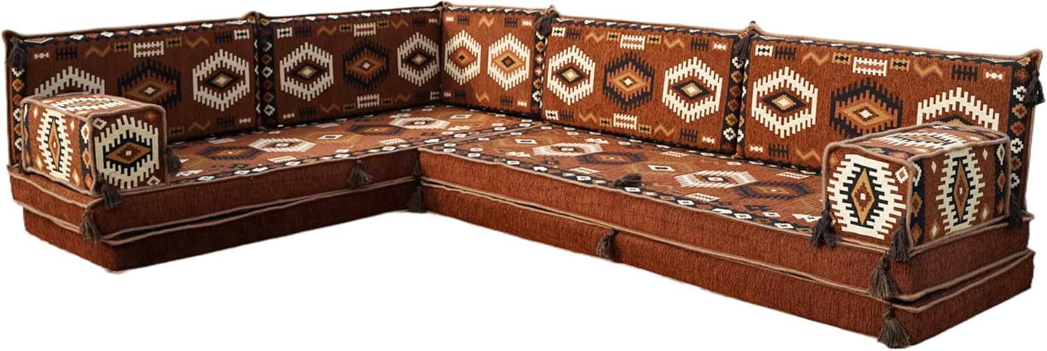 arabicsofa L Shaped Arabic Sofa Floor Cushions – Arabic Jalsa Seating Set