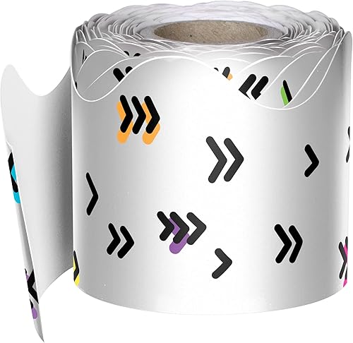 Miniatura 7 de Carson Dellosa Kind Vibes - Bordes coloridos para tablón de anuncios, 36 pies de bordes festoneados de arcoíris para tablón de anuncios, pizarra