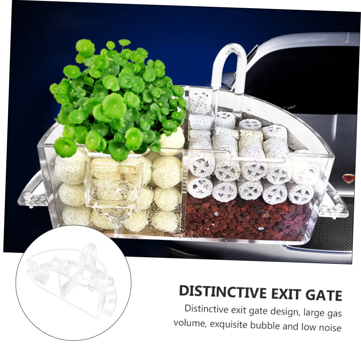 Aquariumpumpe mit Tauchpumpe für Niedrigen Wasserstand Eckfilter für Aquarien Aquarium-Filter mit Mehrschichtigem Filtermaterial Geeignet für Aquarien