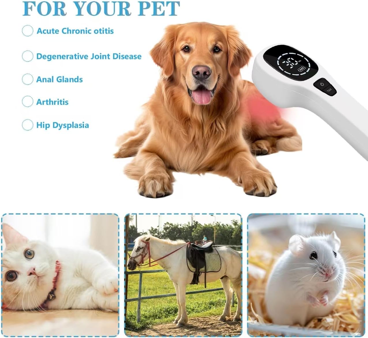 ColdL Red Light Device for Body, Near Infrared Light Wand for Joint Muscle Reliefwith LED Display (12 x 650nm+4 x 808nm) - Image 6