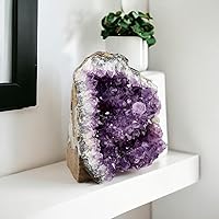 Vista 21 de 6.5 to 8 Lb Amethyst Crystal Geode From Uruguay – 6.5" to 10" Height, Natural Large Amethyst Cluster Rock – Crystals and Healing Stones
