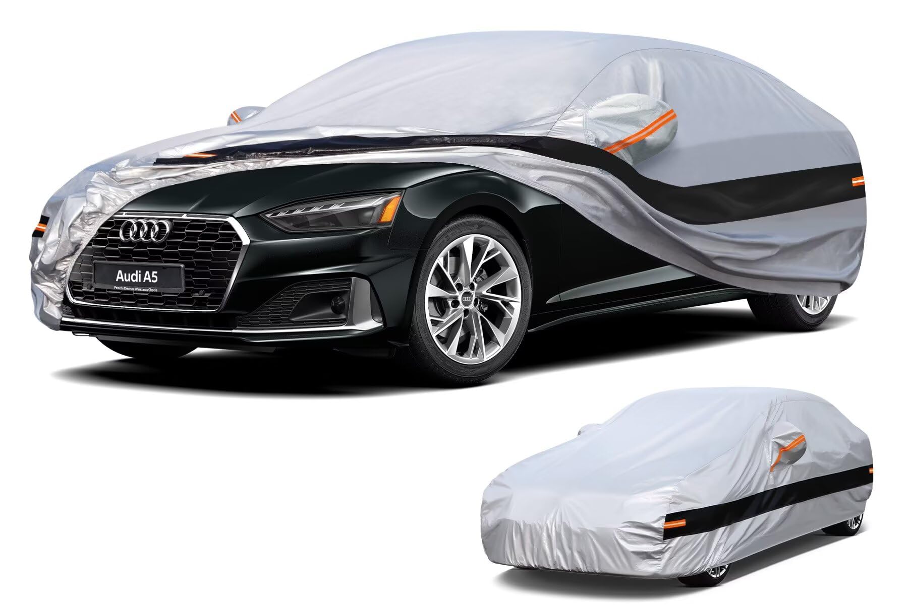 Holthly 10 strati Telo Copriauto per Audi A5 S5 RS5 Sportback Cabrio Coupe Limousine(2009-2025),100% copertura auto impermeabile,Telo Copri Auto per Esterno.