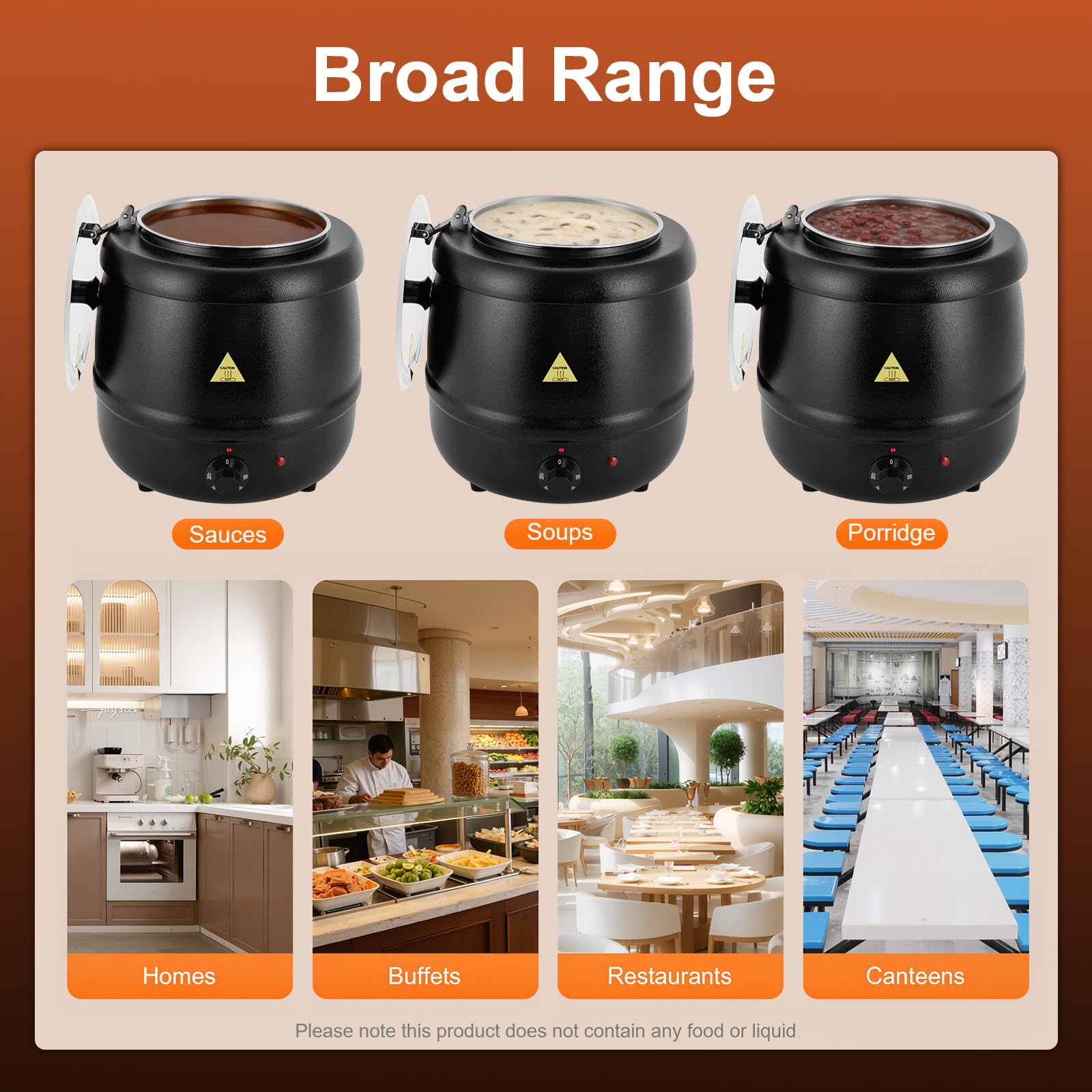CaterChef Bistro Soepketel E537108, 10L zwart kopen