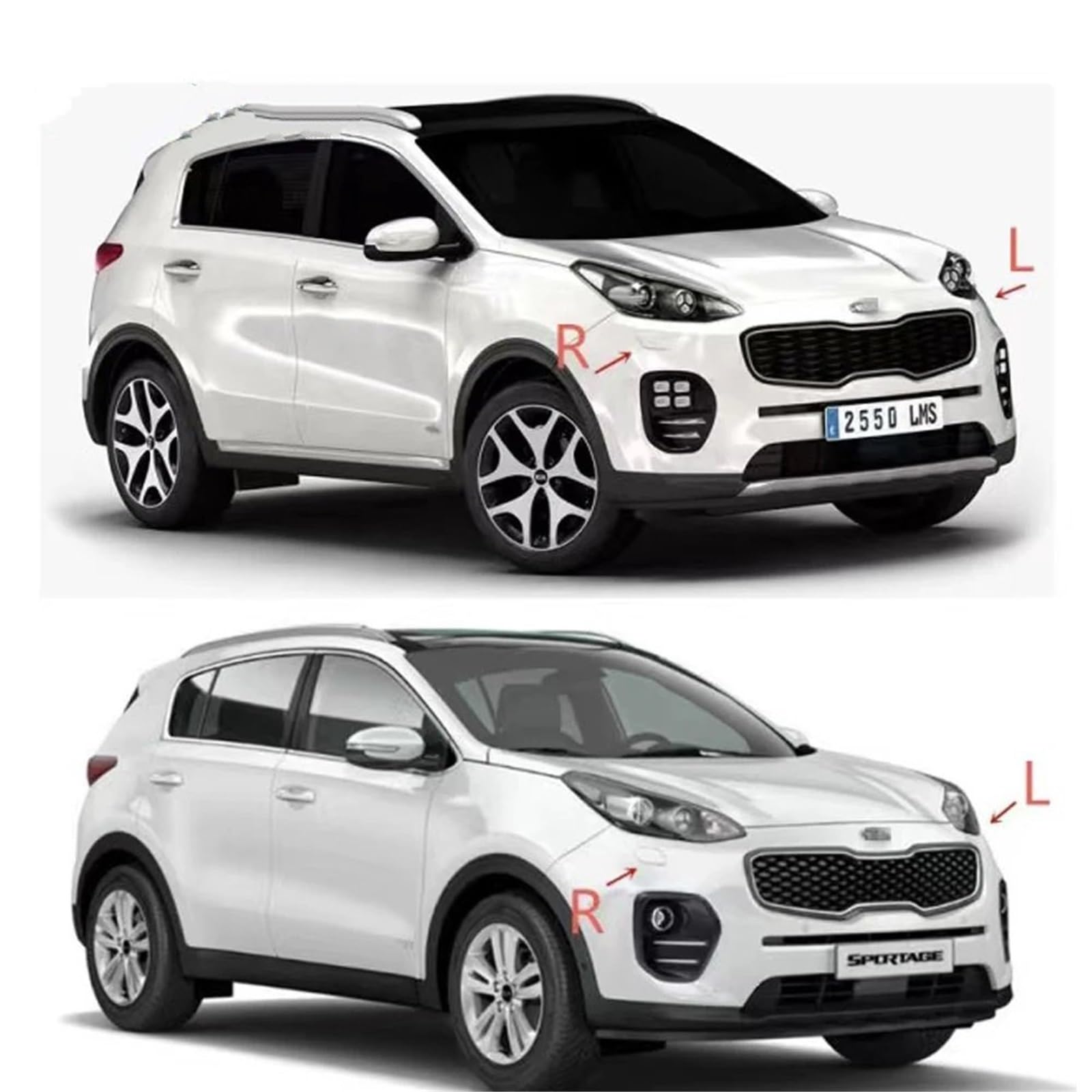 Pasuje do KIA Sportage 2016-2018 KX5 98681-H3000 98682-H3000 Osłona dyszy spryskiwacza reflektora przedniego zderzaka Dysza spryskiwacza przedniej szyby