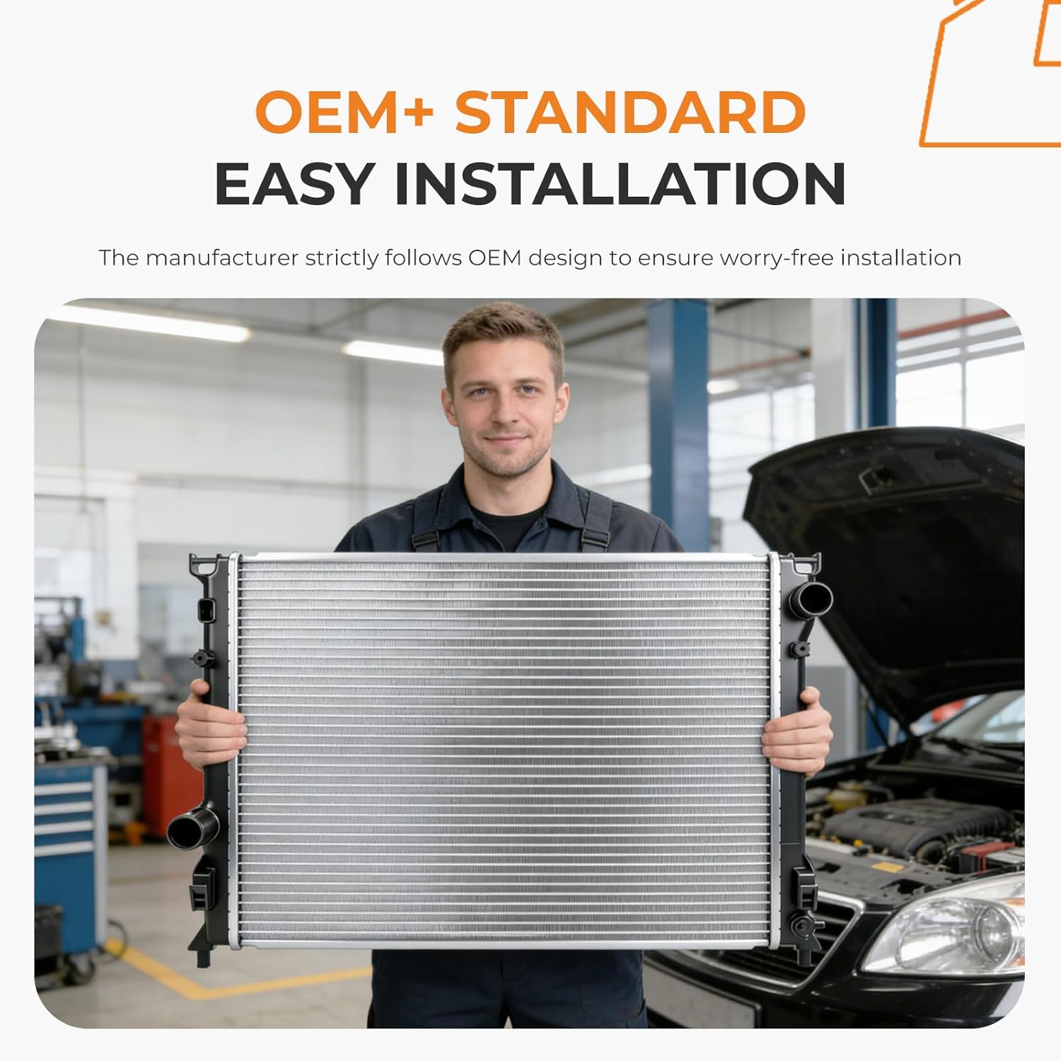 Autoexact Radiator for 2009-2023 Dodge Challenger/for Dodge Charger, Engine Radiator Replacement for 2009-2023 Chrysler 300 2.7L, 3.5L,3 .6L, 5.7L, 6.1L, 6.2L, 6.4L