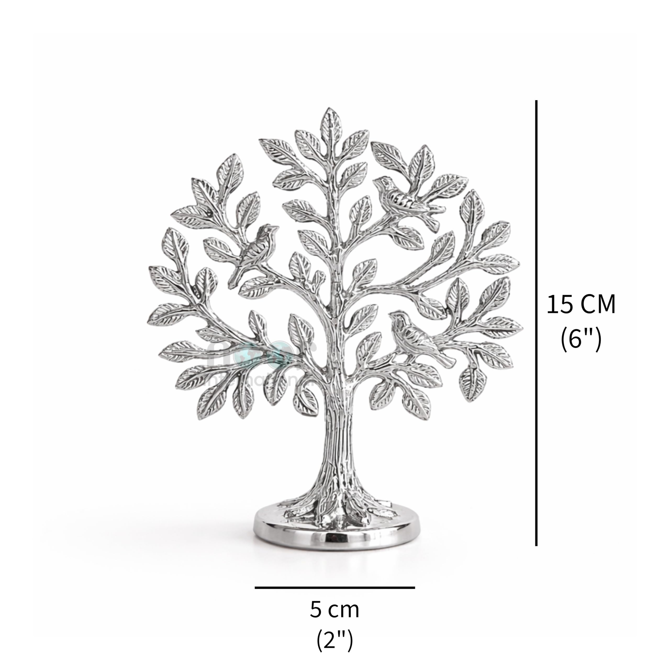 Silver Kalpvriksh Tree Sculpture - Tree of Life Decor -2