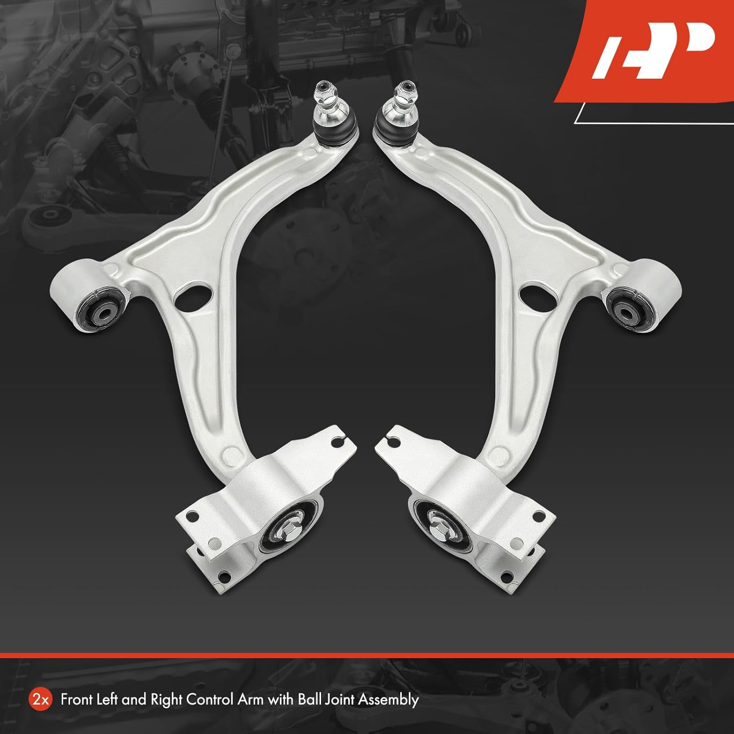 A-Premium 2 x Front Control Arm, with Ball Joint & Bushing, Compatible with Mercedes-Benz - 2018-2021 - A160, A180, A200, A220, A250, B160, B180, B200, B220, B250