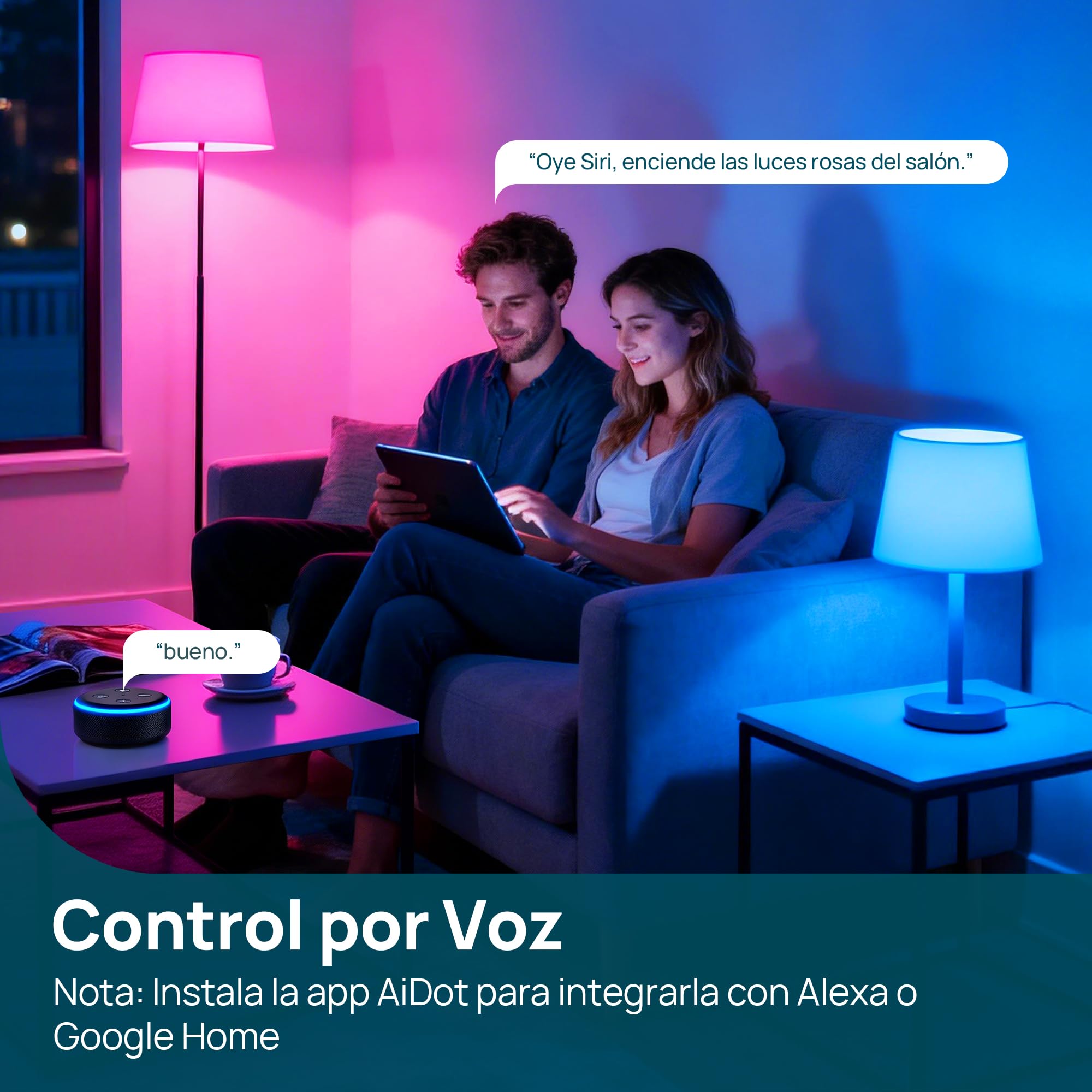 Linkind Bombilla Inteligente E27 Matter de 1600 lm, Compatible con HomeKit (104 escenas), 14 W, RGBTW de 2,4 GHz,Compatible con Apple HomeKit/Alexa/Siri/Google/SmartThings, 3 unidades