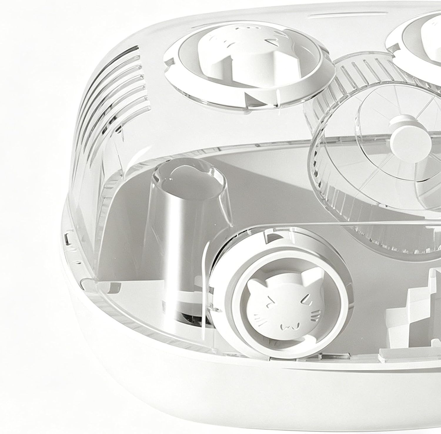 Clear Hamster Cage - Transparent Animal Habitat House with Tunnel - Small Animal Habitat Enclosure - for Hedgehog Hamster Dwarf Gerbil Chinchilla Bunny Ferret
