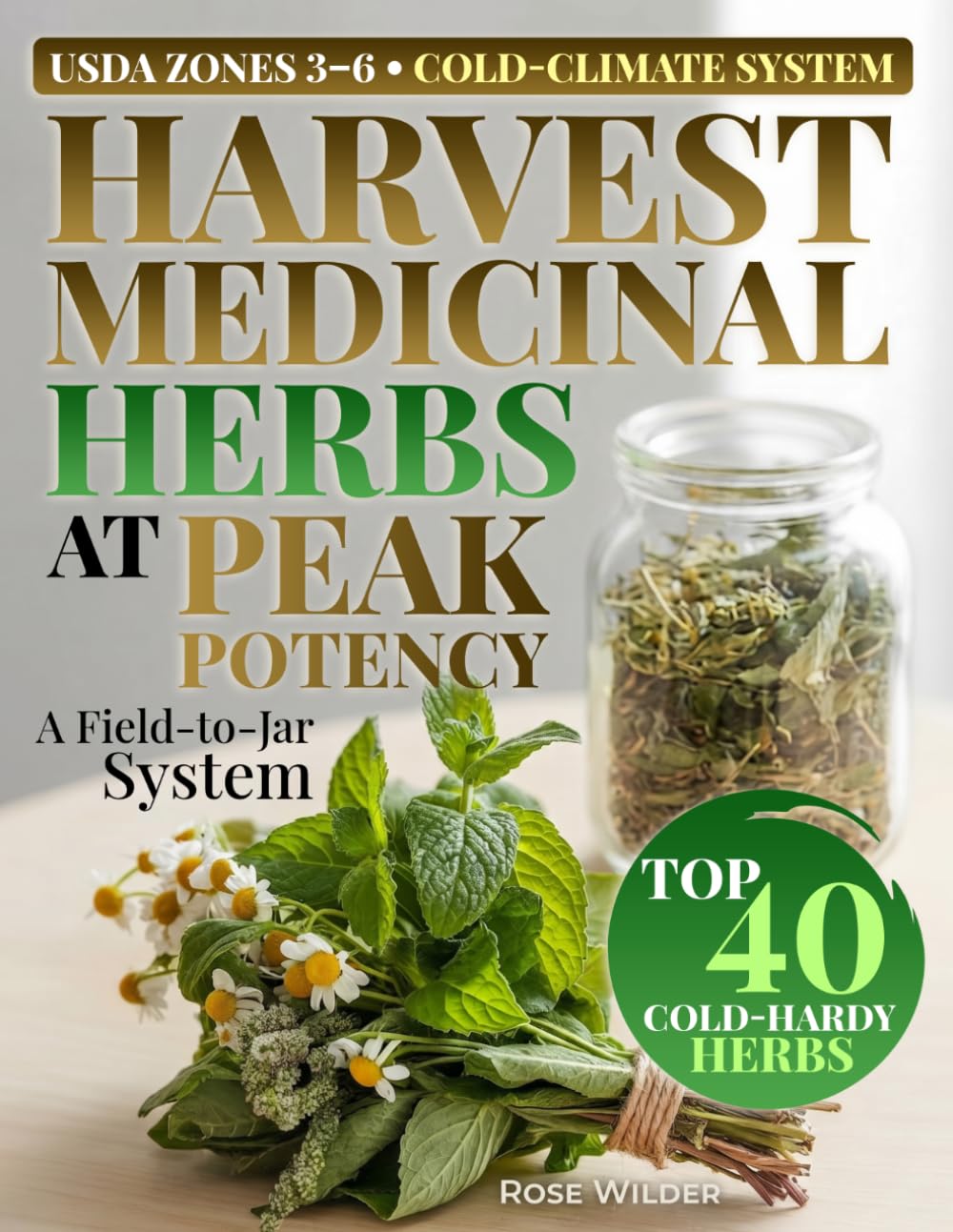 HARVEST MEDICINAL HERBS AT PEAK POTENCY: A Seasonal Cold-Climate System for USDA Zones 3–6: Cultivate, Harvest, Dry & Store Medicinal Herbs with Timing Charts, Storage Standards, Recipe Cards