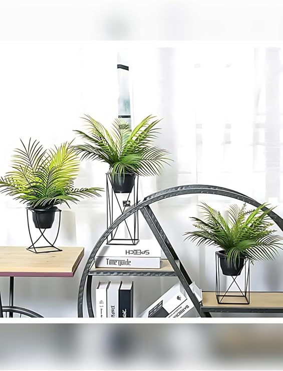 Yapay Çiçek Palmiye Demeti 9 Dallı Areka Yapay Bitki Salon Çiçeği 9 Yaprak 50cm Saksı Dahil Değildir