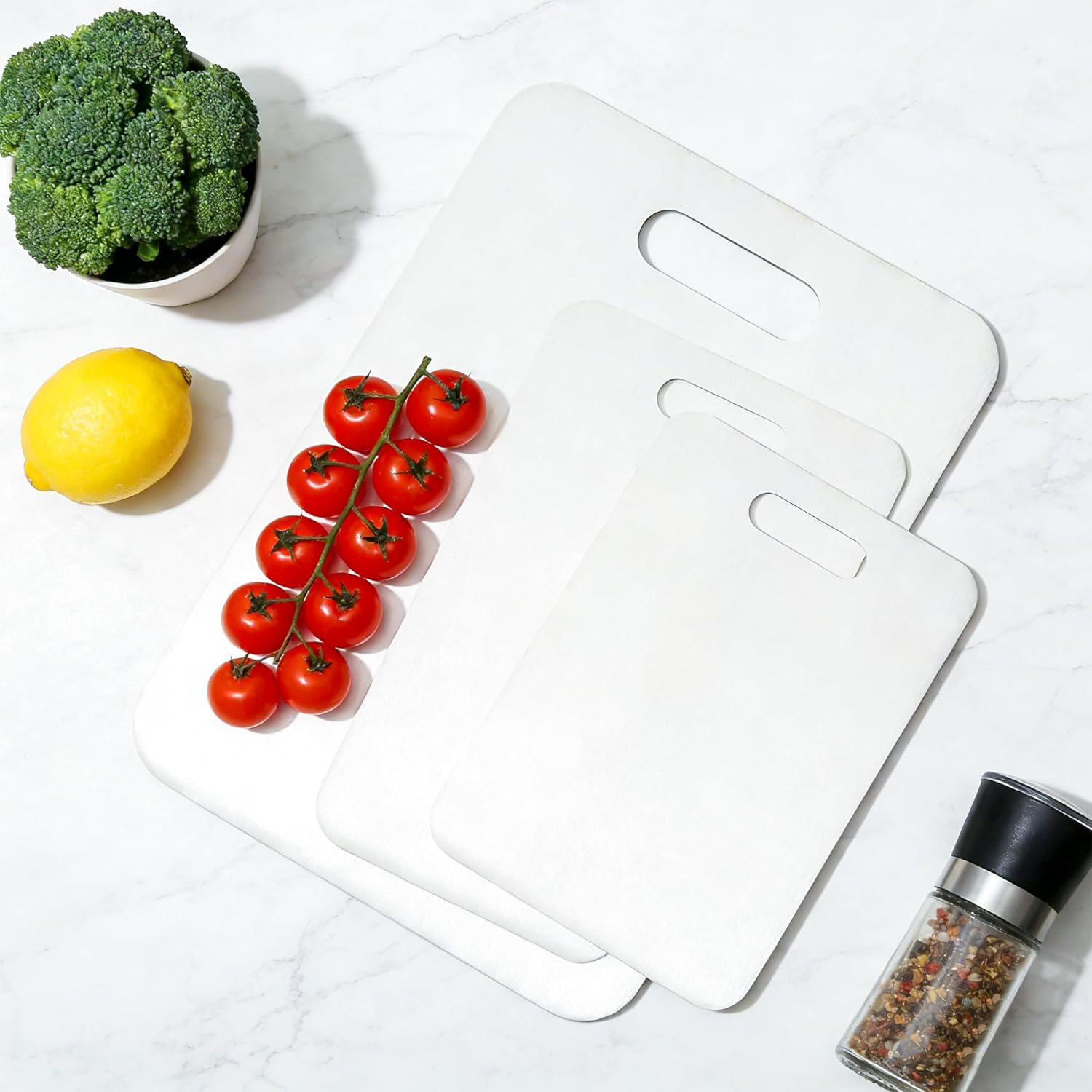 3 Pcs Stainless steel Cutting Board,Easy to clean,Upgrade Double-sided Board for Vegetables,Meats,and Fruits,(15.6 * 10.6",13 * 9.2",11.8 * 7.6")