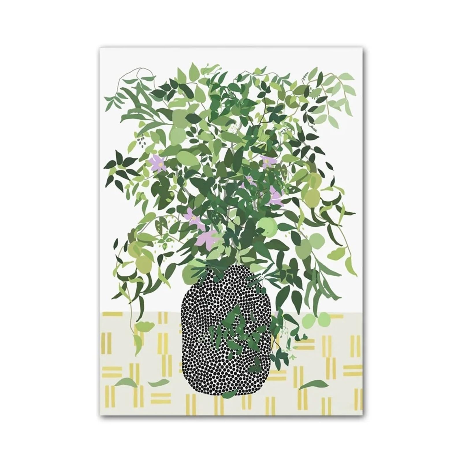 Toile d'art Mural plantes colorées et affiches nordiques pour grand format salon