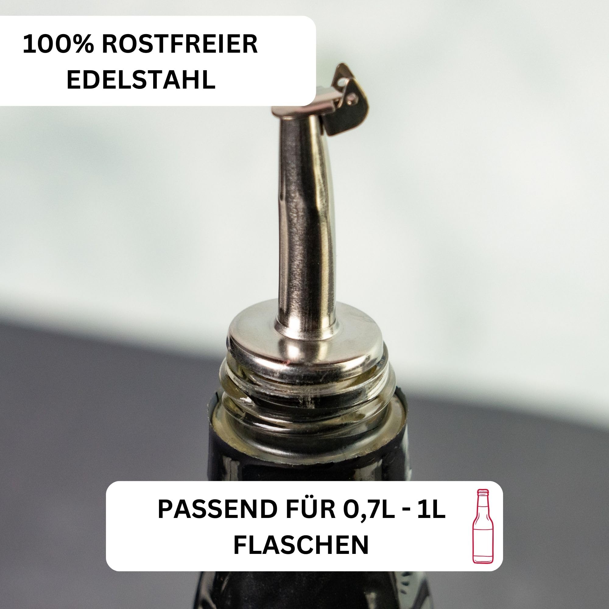 Westmark 2 Spirituosen-Ausgießer Für Flaschen, Mit Verschlusskappe Und