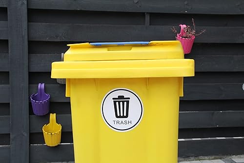 Miniatura 8 de Paquete de 6 calcomanías de vinilo autoadhesivas de reciclaje de 6 pulgadas, papel, plástico, plástico, metal, basura, logotipos de reciclaje