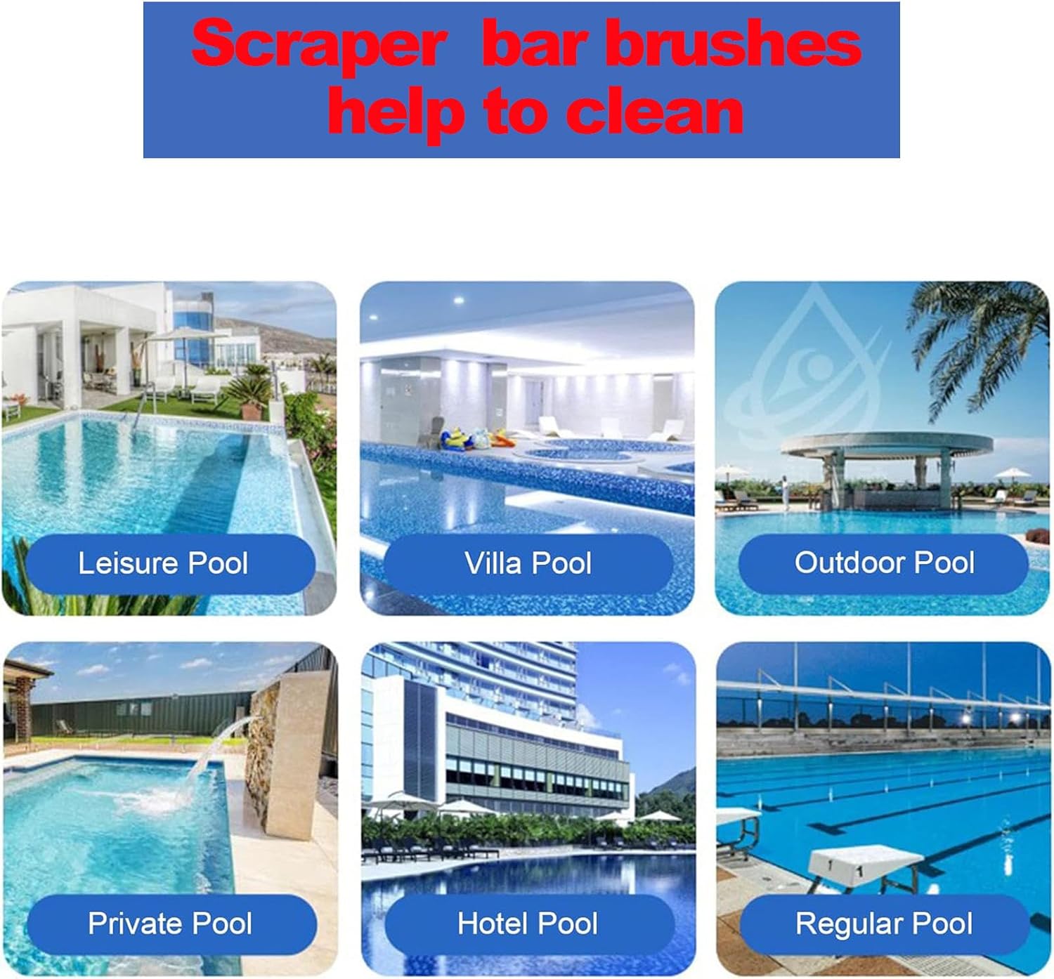 Swimming Pool Vacuum, Pool and Spa Vacuum Head, Clean Debris Above Ground & In-Ground Swimming Pools, Spas