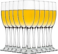 Vista 1 de C CREST Set of 12, Champagne Glasses, 6 Ounce Champagne Flute, Lead-free Drinkware, Clear
