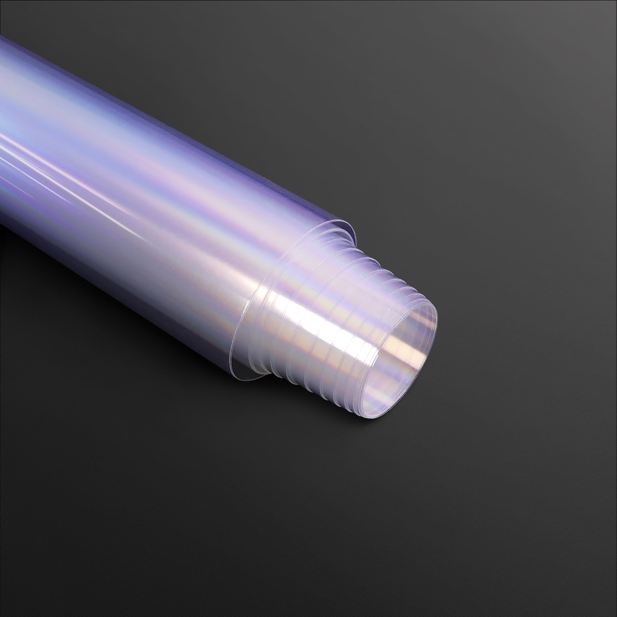 Lypumso クリアビニールラップ、透明保護自己粘着カーラップフィルムビニールバブルなしクリアグロスペイントDIYカーモト内装外装(PVCレーザークリア、1フィート×10フィート)