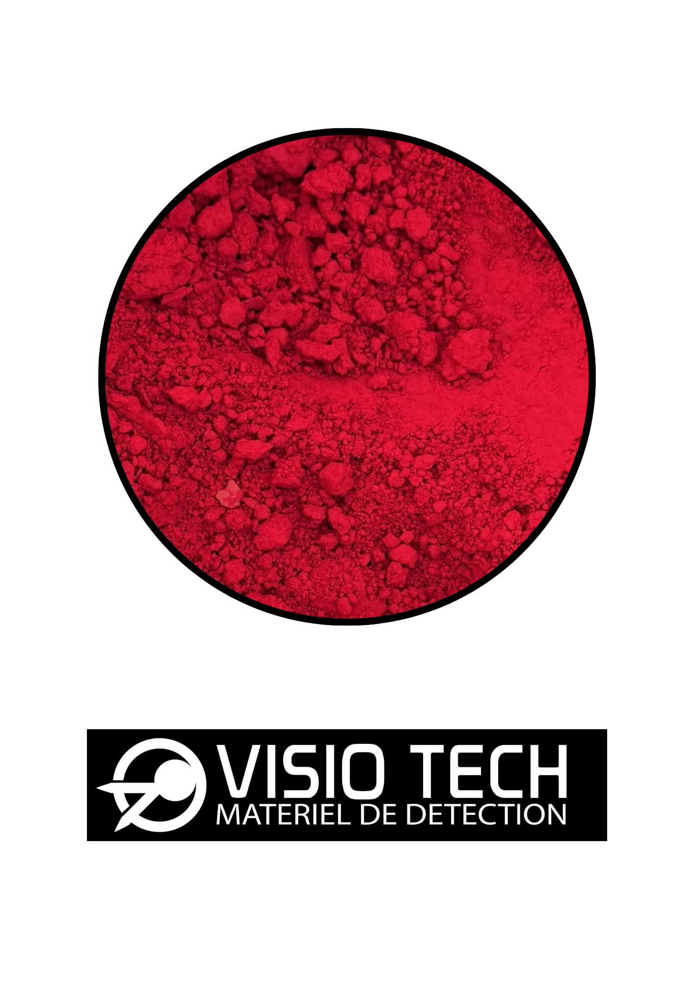 VISIO TECH – Colorante de localización rojo en polvo 50 g – Soluble en agua – Rastreo de redes de agua, Búsqueda & Controles de sellado – Alta visibilidad