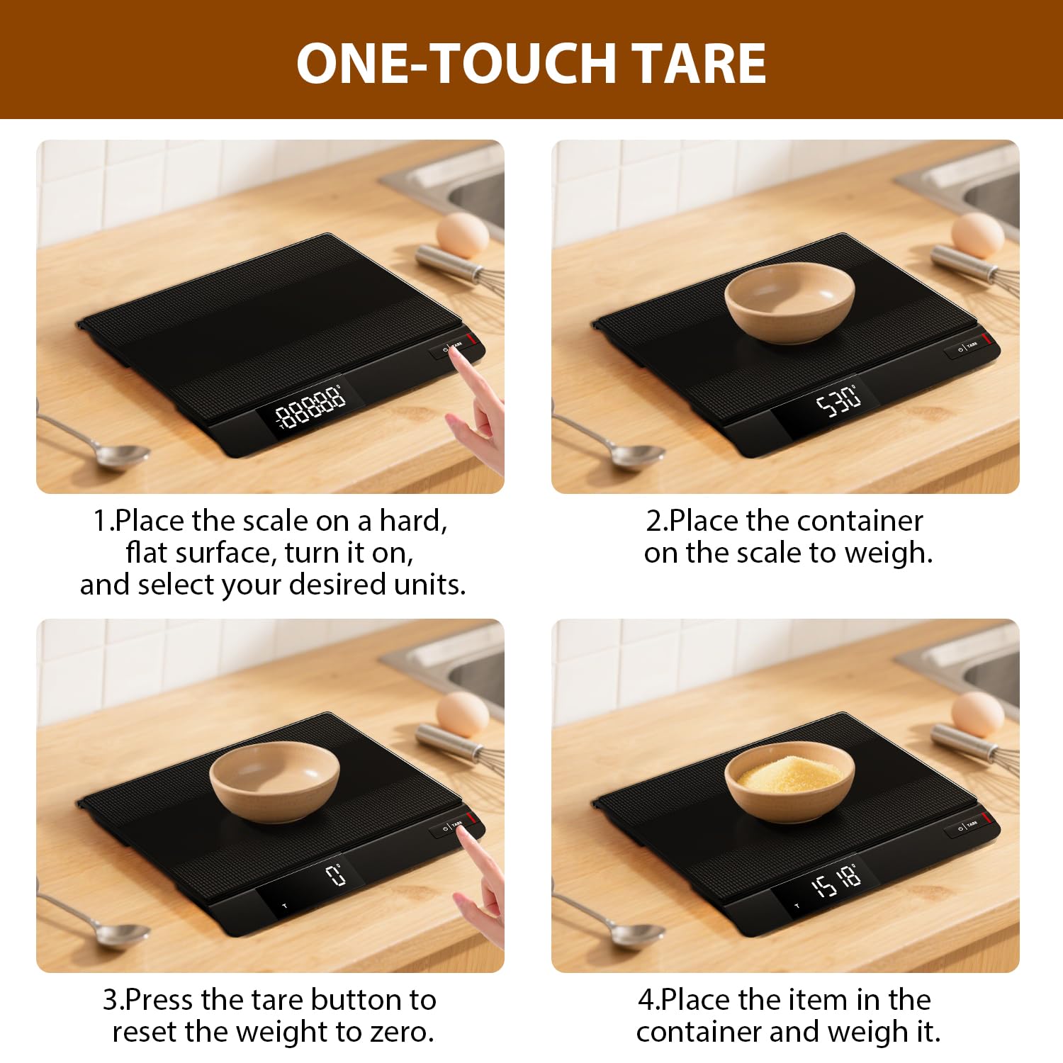 UNIWEIGH Bilancia postale 15 kg/33 lb,bilancia da cucina con precisione di 0,1 oz, peso digitale grammo e once per cottura/caffè/porto/spedizione,bilancia con tara,display LCD, spegnimento automatico