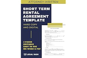 Short Term Rental Agreement Template: A Legal Safeguard Crafted by Attorneys