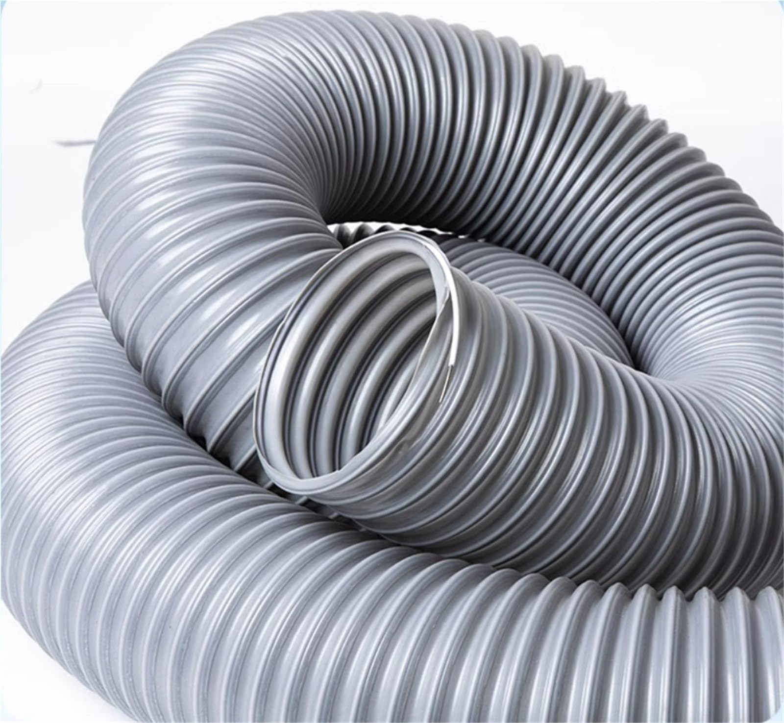 PVC Grey Dust Suction Hose Pipe with Inside Diameter 25-100mm for Vacuum Systems(1 Meter,Inner Diameter 65mm)