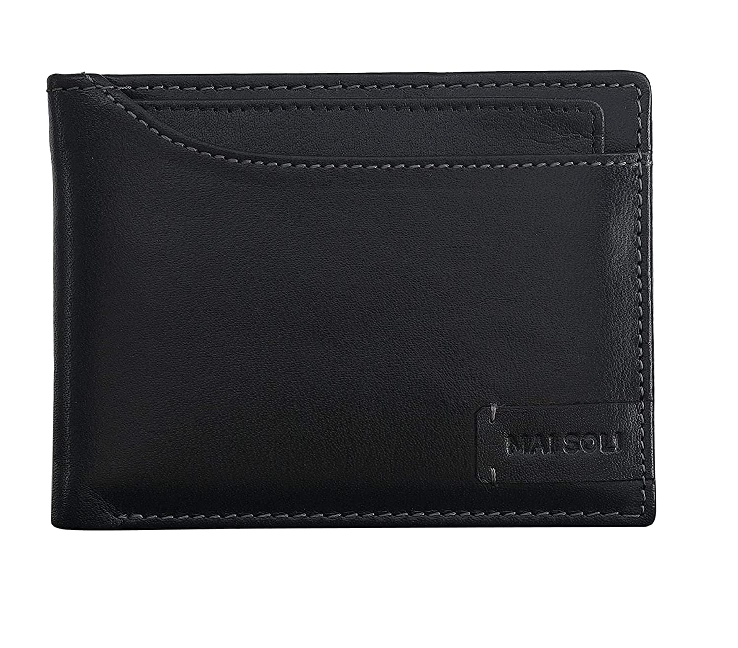 Genuine Leather Wallet for Men | with Removable Card Holder | 8 Slot for Debit/Credit Card, 1 Coin Pocket and 4 Hidden Pockets | RFID Protected | Black-image-39