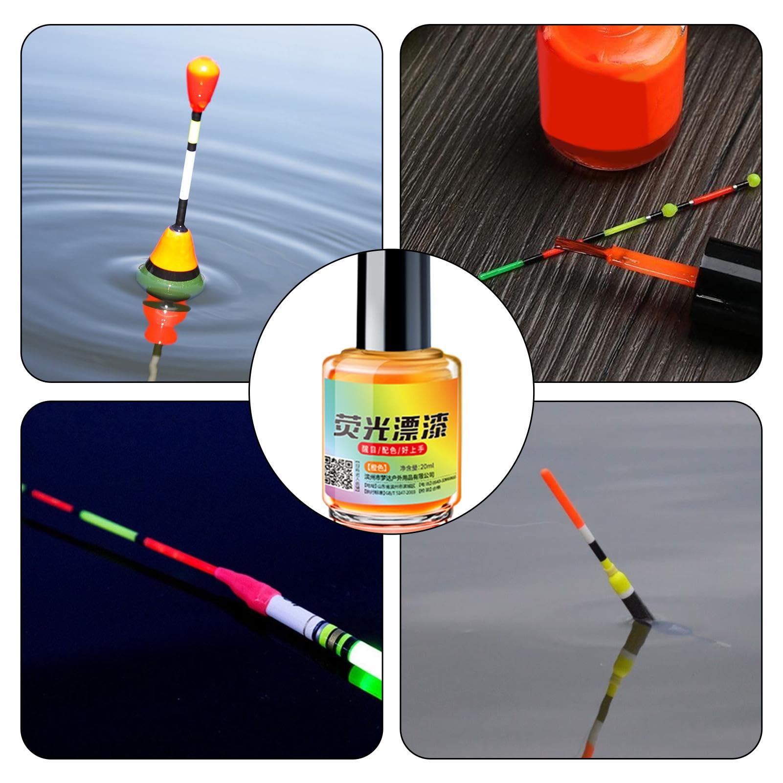 Peinture Fluorescente Imperméable Pour Flotteur De Pêche – Rouge, Jaune, Orange – Réparation Et Visibilité De Nuit